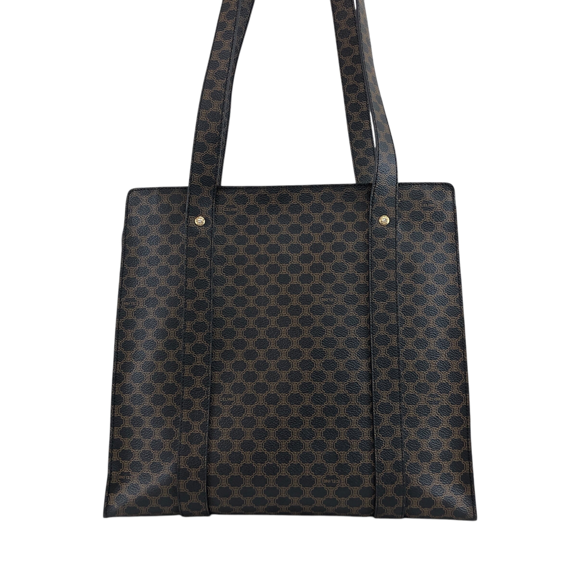 CELINE セリーヌ マカダム トートバッグ ブラック PVC vintage