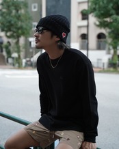 【#Re:room】ONE POINT WAFFLE LONG SLEEVE［REC864］