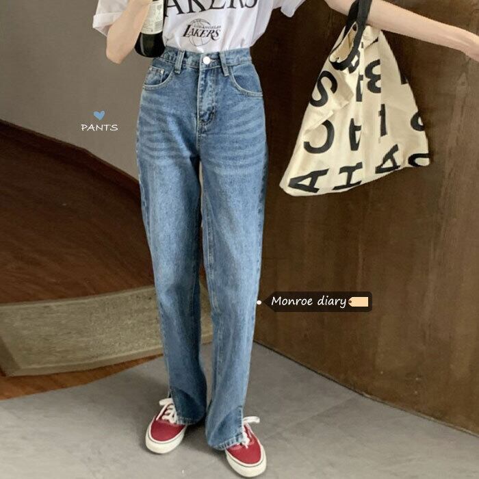 ブルージーンズ スプリングオータムハイウェスト薄手パンツ ルーズサマー 春物 夏物 秋物 モンロー49779740948