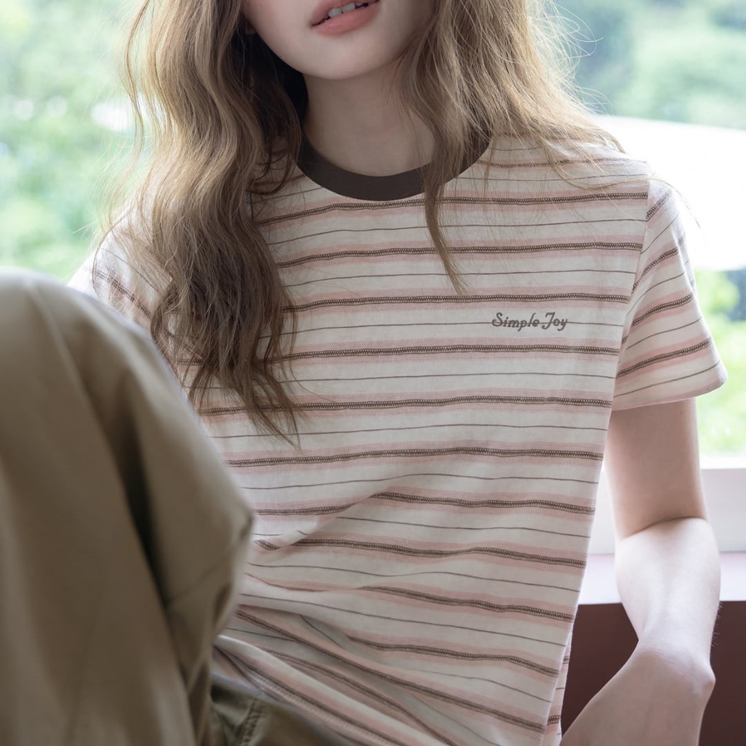 multistripe logo tshirt