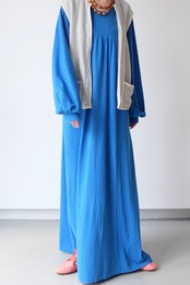 Blue stripe maxi softy dress