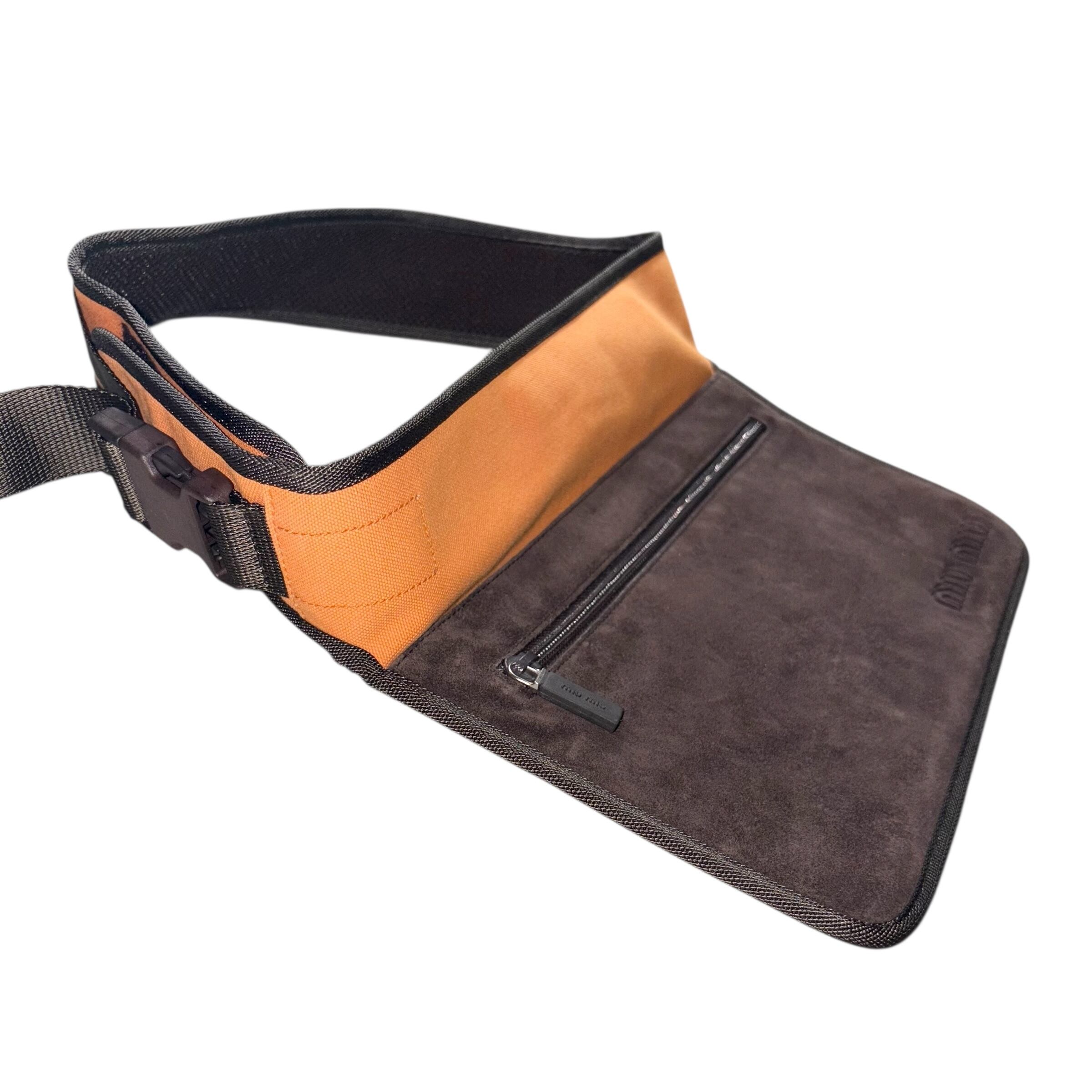 archive MIU MIU suede body bag | NOIR ONLINE