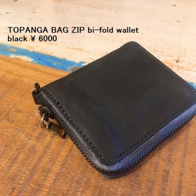 TOPANGA BAG　ZIP2つ折り財布　ブラック