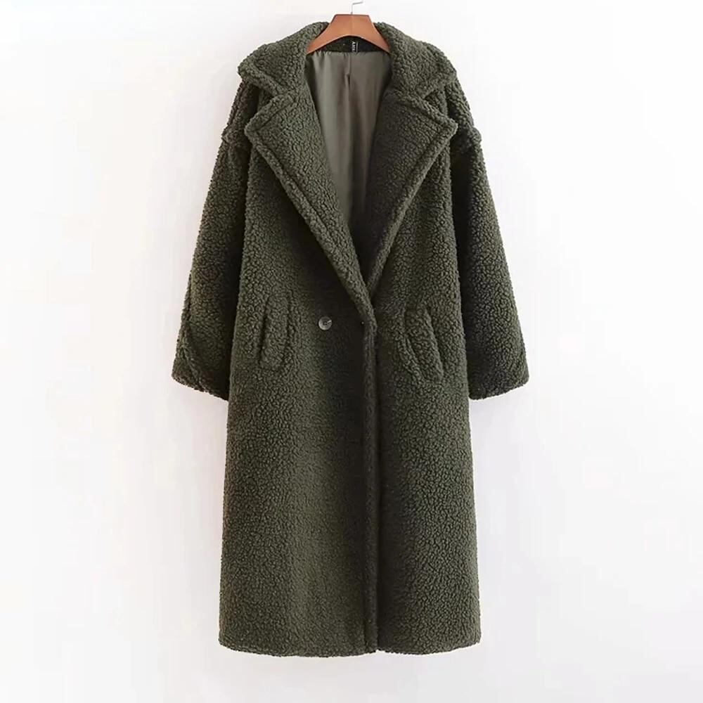 クリアランスセール! 女性のためのミドル丈のコート,エレガントな秋のジャケット,厚くて暖かいカシミア,カジュアルなストリートウェア,衣類