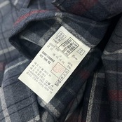 カシミヤ混 DAKS ダックス チェック 長袖シャツ 105/グレー系 メンズ