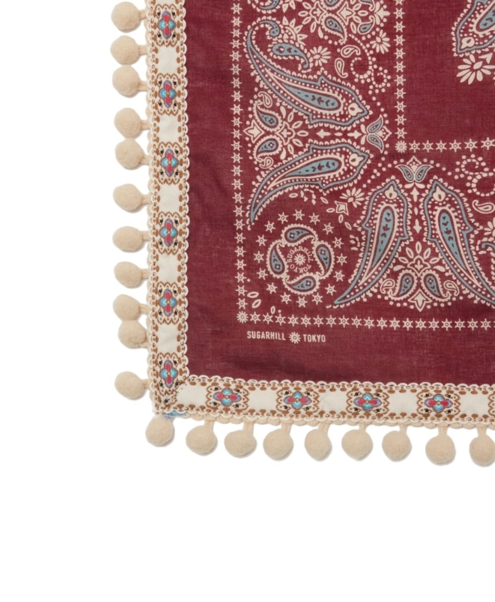 26SS】SUGARHILL POMPOM BANDANA(RED) 26441001 | IAAAM ONLINE STORE
