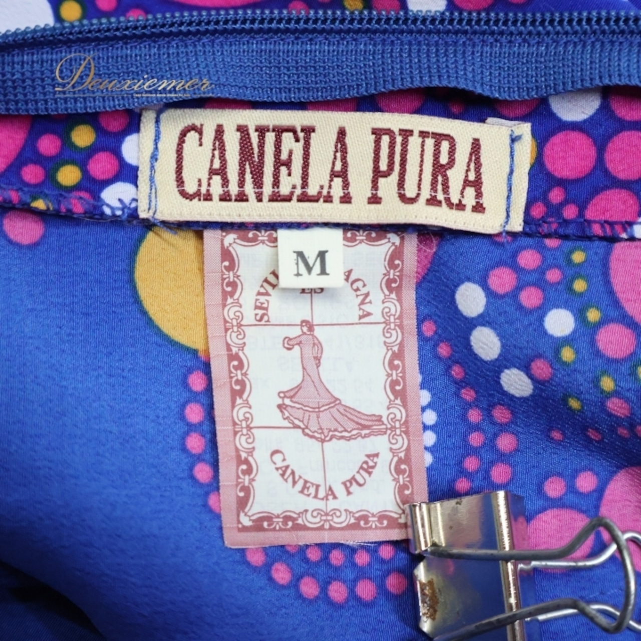 フラメンコ 衣装 ワンピース ドレス 青 ピンク 柄 模様 フリル CANELA PURA ボランテ 青 ブルー系 ピンク系 フリルドレス 華やか 色鮮やか パーティー衣装 コスプレ 衣装ドレス ダンス衣装 フェスティバル ドレス ワンピース ナイトイベント 着やすい おしゃれ レディース Mサイズ トレンド サマードレス