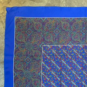 USED blue paisley scarf