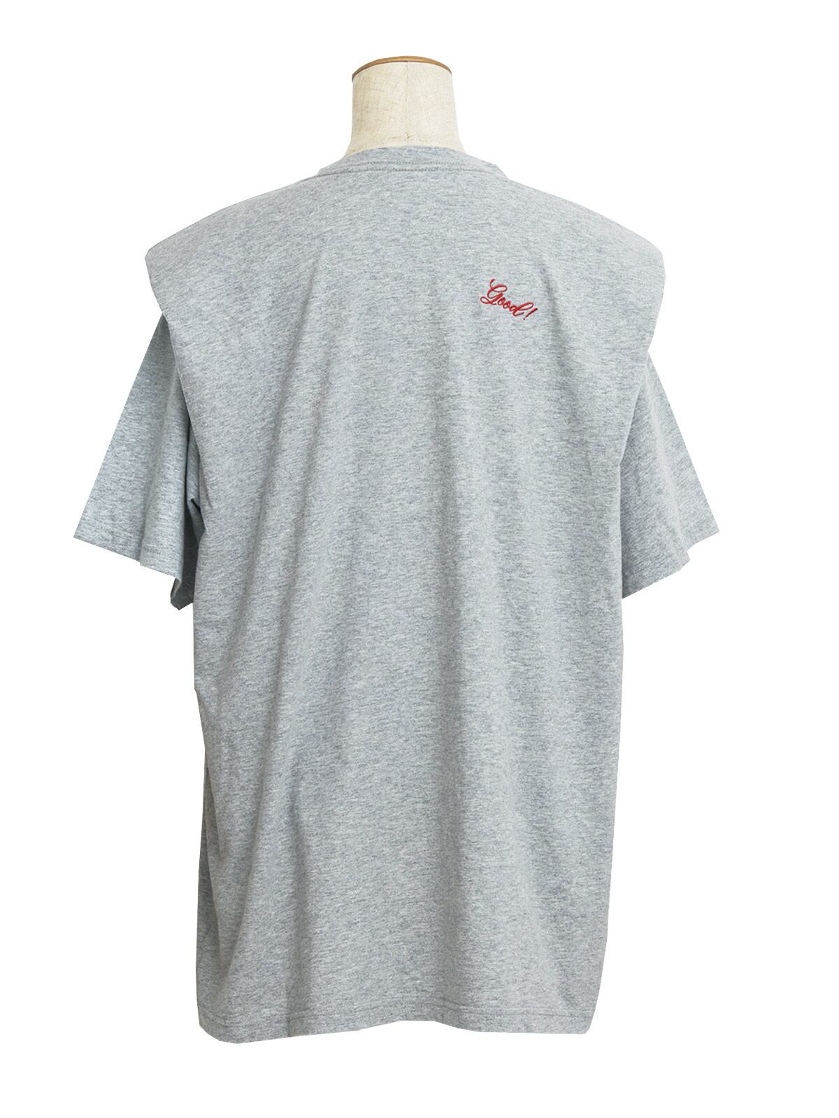 zechito Tシャツ　Power Shoulder T グレー Disney / zechito Power Shoulder Tee / GRAY | Power Shoulder Collection
