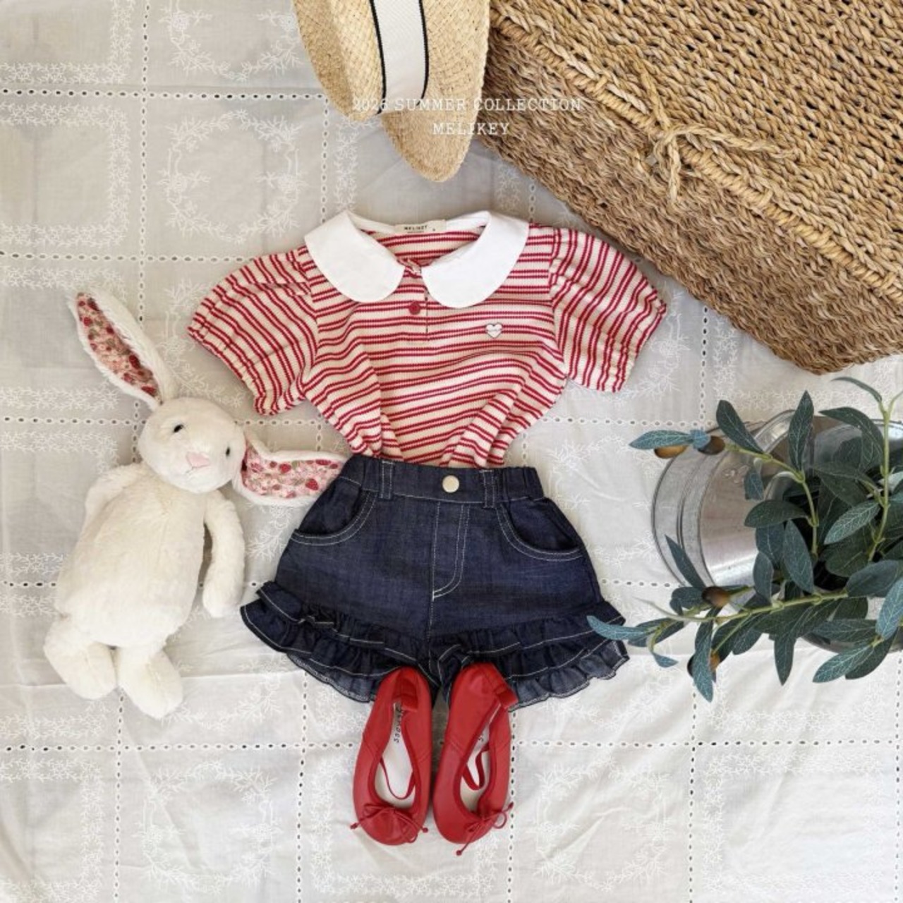 [MELIKEY] Tutu Frill Shorts (raw denim) / [미라이키] 투투프릴반바지(생지)