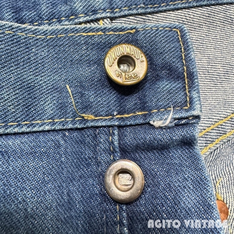 70's~ Lee BOSS OF THE ROAD 88 デニムロガーパンツ 050-3541 ボタン