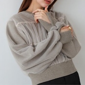 シアーレイヤード ドロップショルダー スウェット 　全4色　 00059