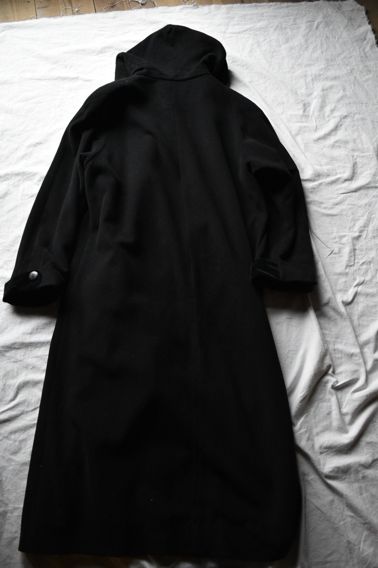 "FORECASTER" Wool maxi-long hoodie coat
