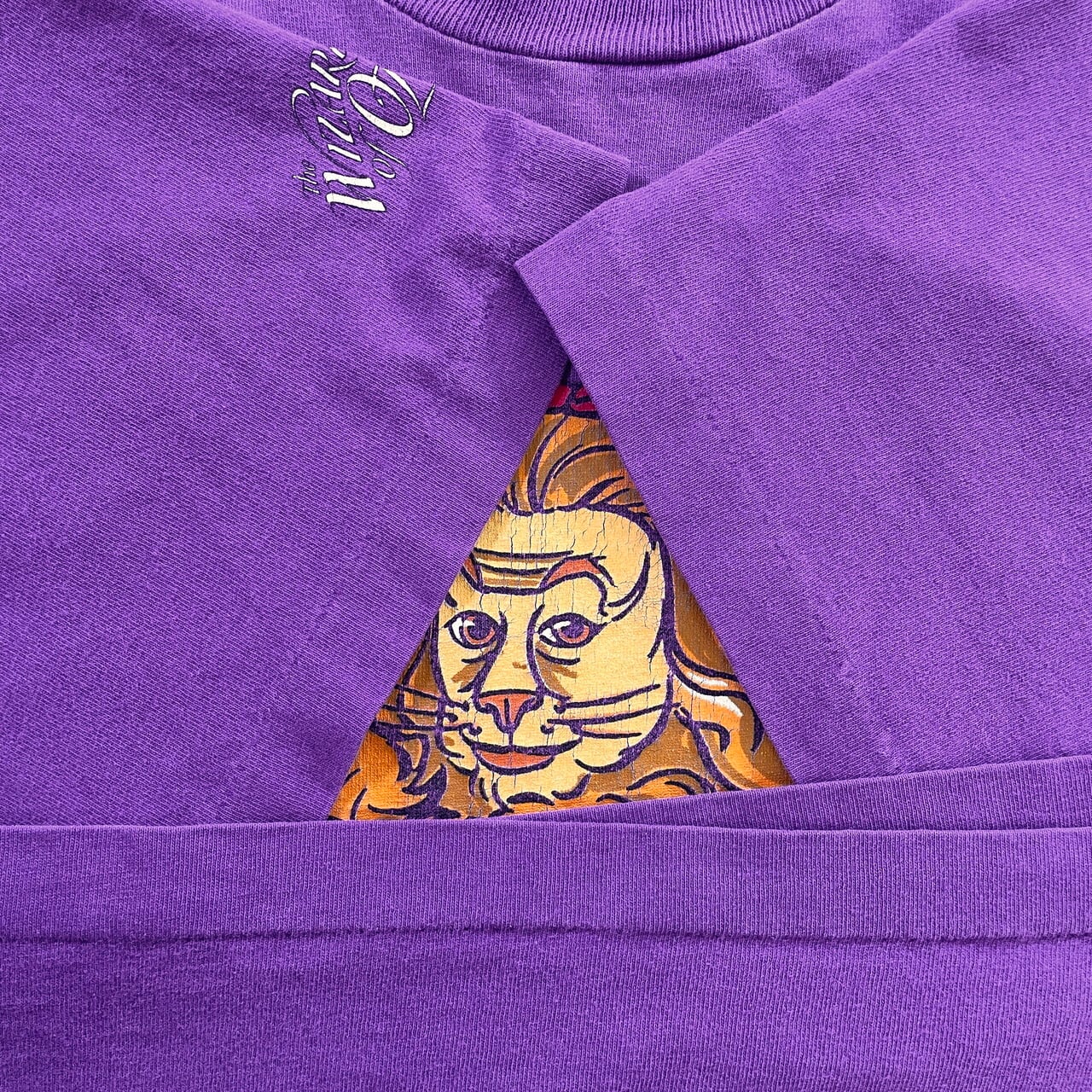 【90年代・古着】モンキーズ Tシャツ 紫色 90年代 USA製 The Wizard of Oz オズの魔法使い 臆病なライオン