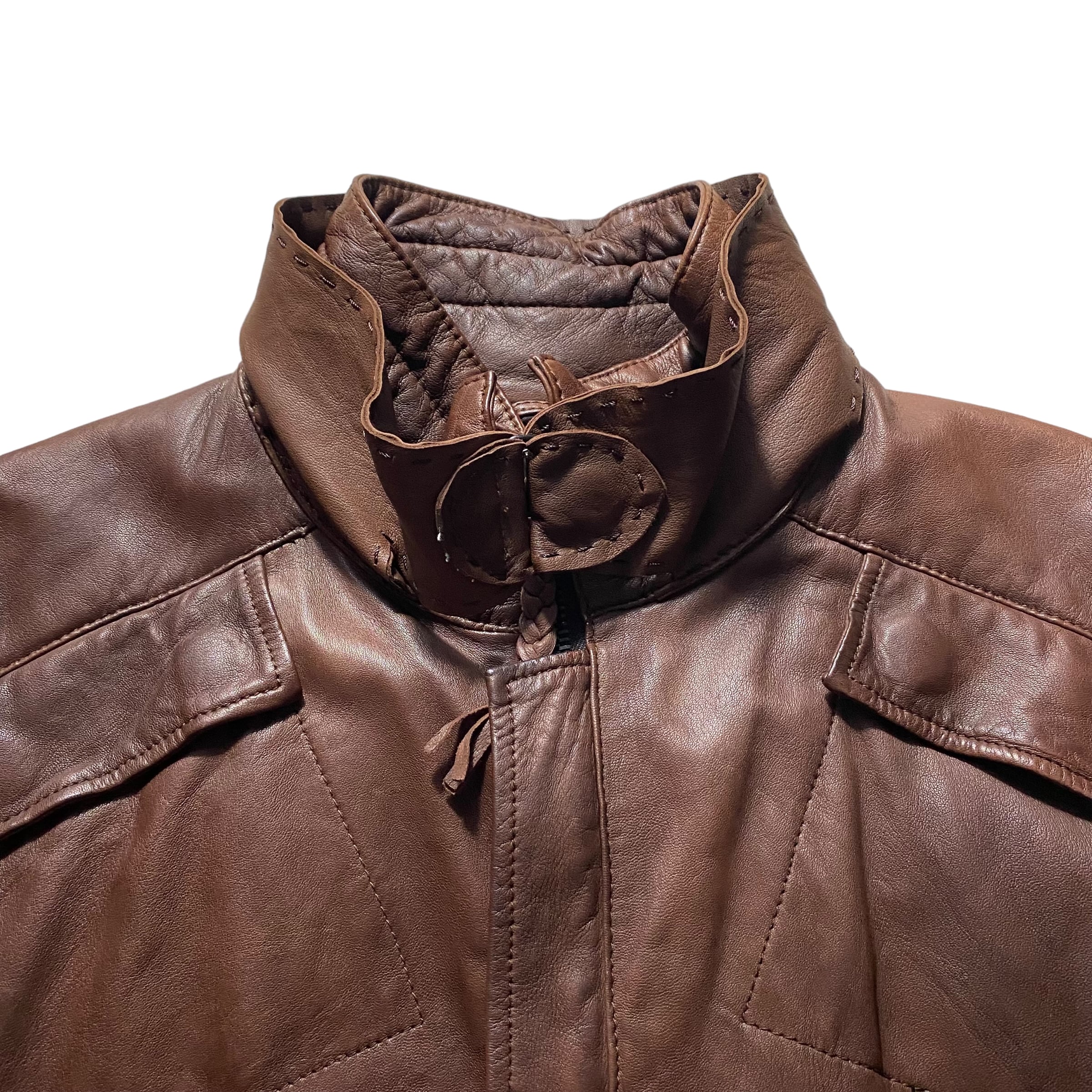 vintage 1990's MARITHE FRANCOIS GIRBAUD leather blouson vintage 1990's MARITHE FRANCOIS GIRBAUD leather blouson