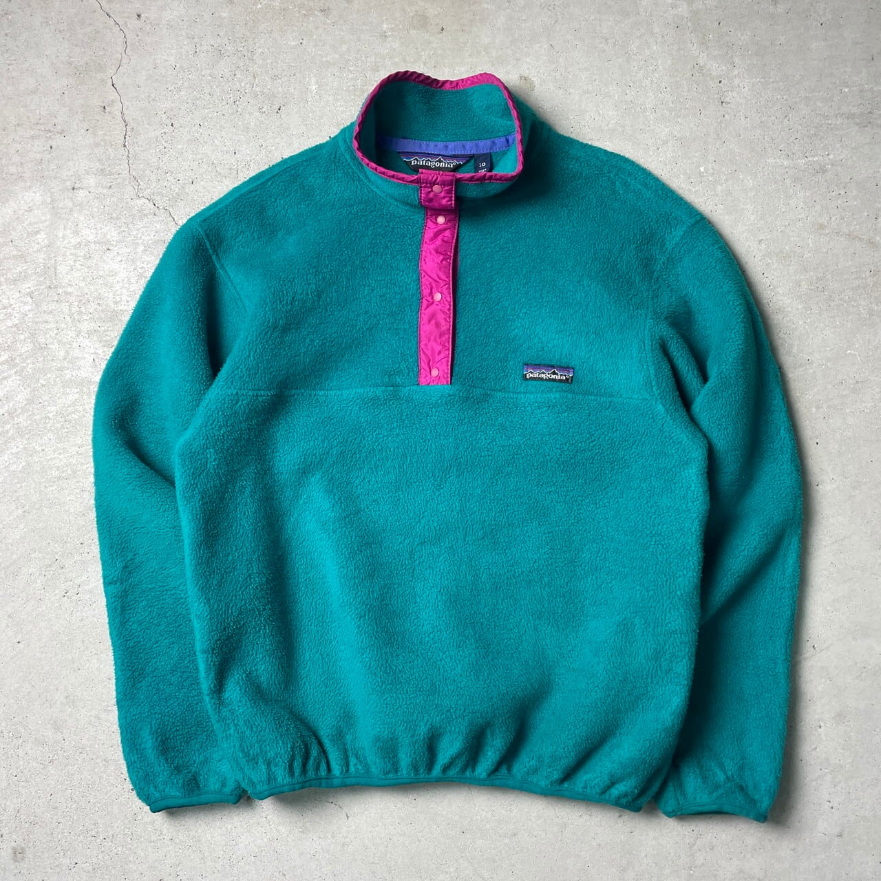 80年代 USA製 patagonia パタゴニア スナップT フリースプルオーバー 