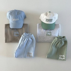 【秋作】英字カジュアルセットアップ　全2色