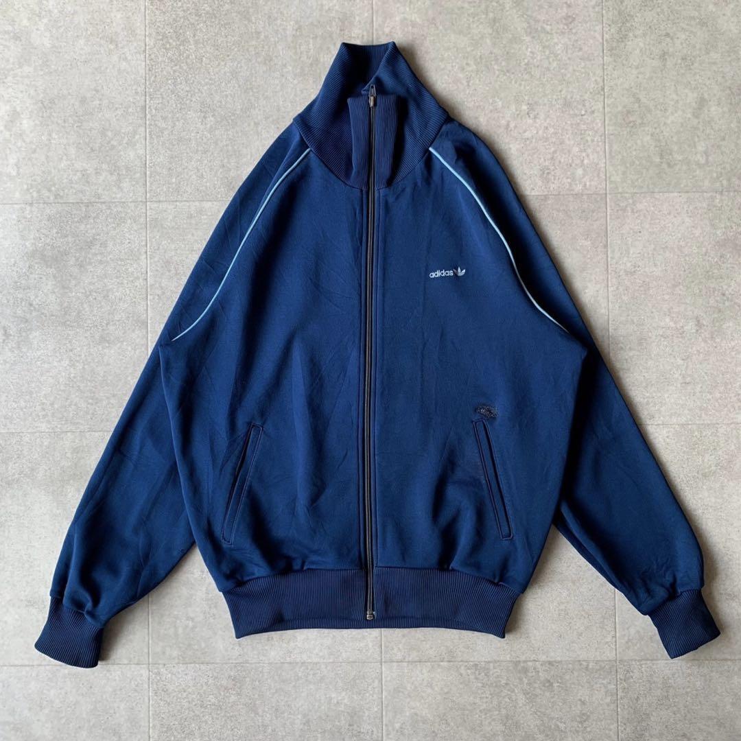 アディダス トラックジャケット 70s ビンテージ L ネイビー ジャージ