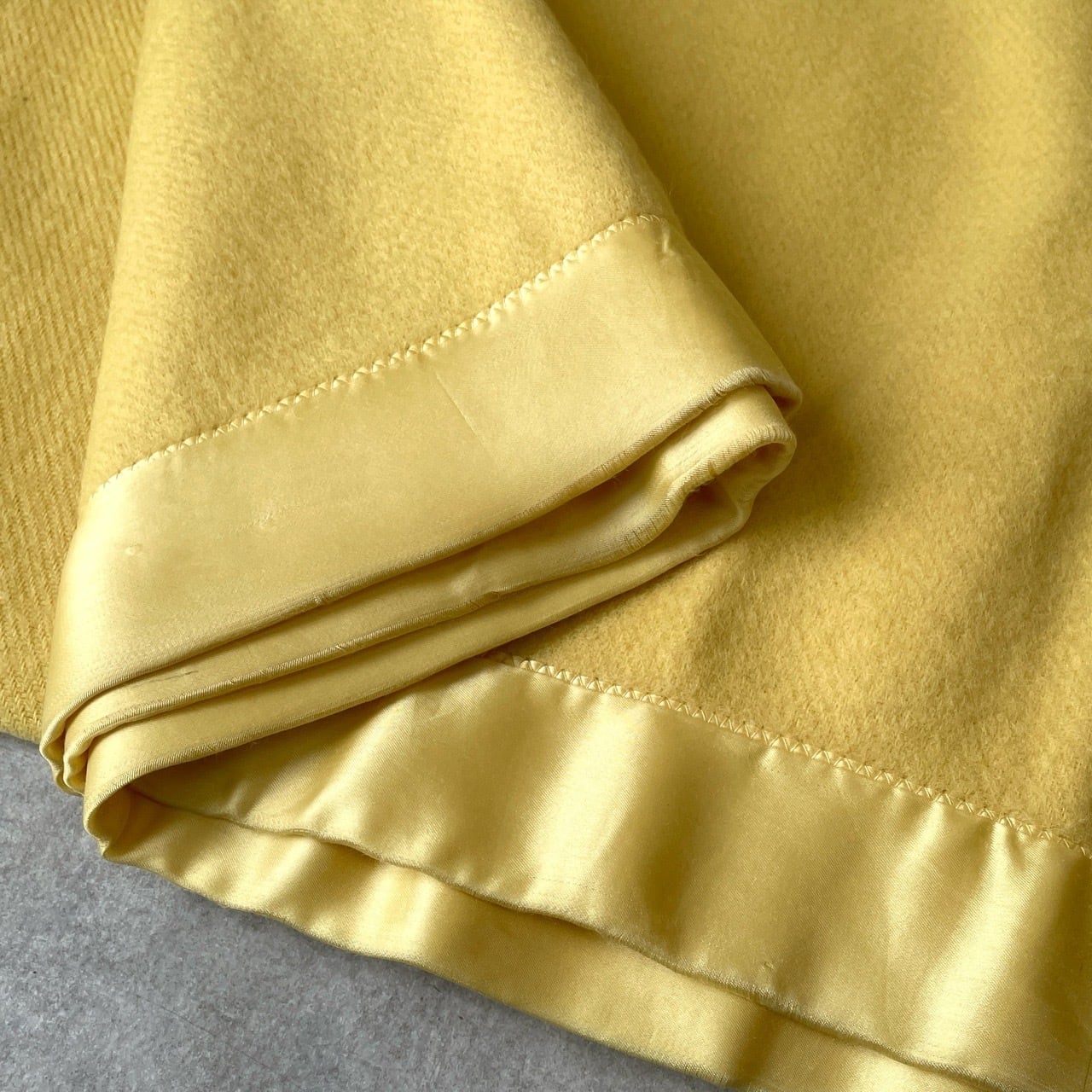 50s St.Marys ウールブランケット 黄色 イエロー ヴィンテージ