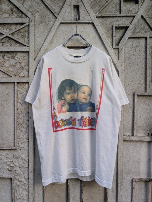 "BABYS" photm print tee / made in USA