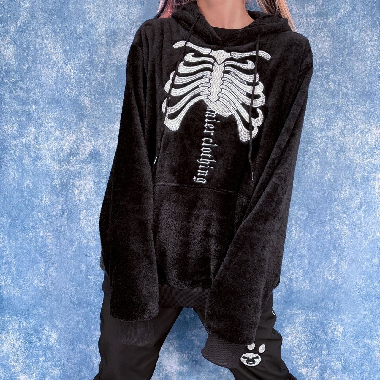 全刺繍ふわもこプルオーバーパーカー〖BONE NieR〗 | NIER CLOTHING