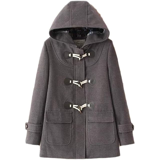 80s90s Italy vintage herringbone wool oversized duffle coat | PAY ID