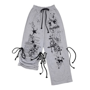 [CFIERCE] Angel Girl Graffiti Pile Drawstring Pants