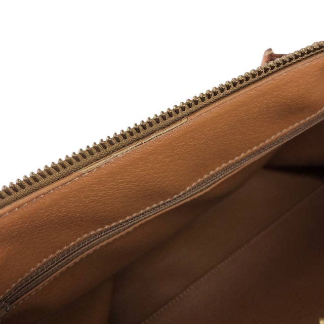 CELINE セリーヌ マカダム ショルダーバッグ ブラウン ブラゾン型押し PVCレザー ミニボストン vintage ヴィンテージ オールド b7bj7n