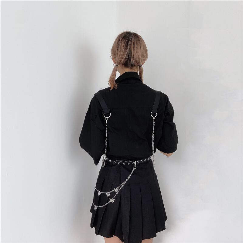 Butterflyデザイン パンツ チェーン ベルト アクセサリー ウェスト