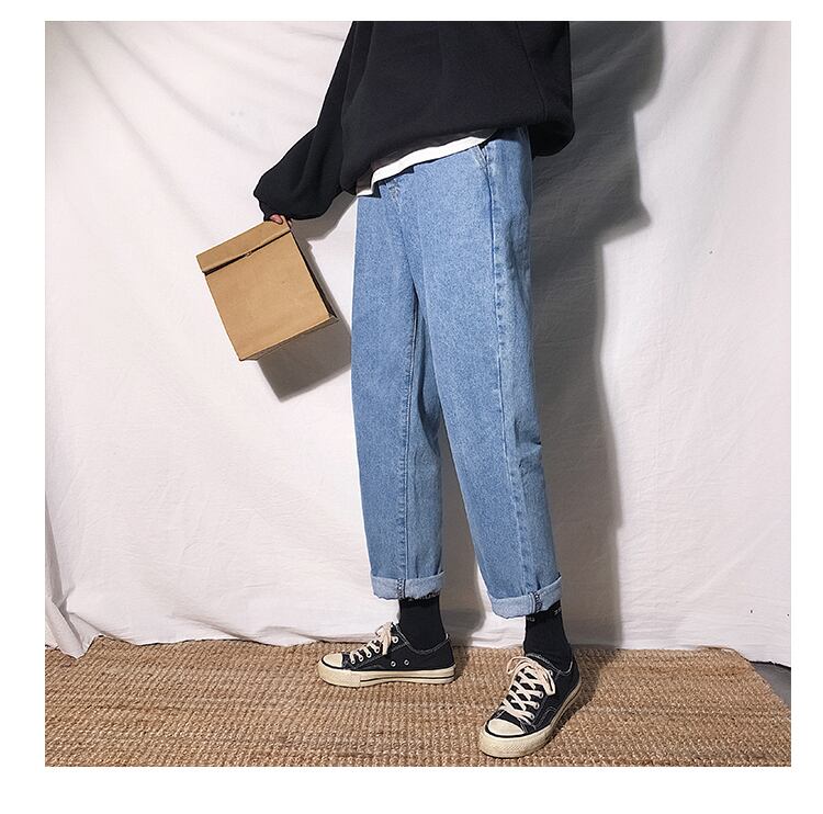 全1色 デニム パンツ ストレート カジュアル 無地 おしゃれ