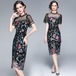 ワンピース ワンピドレス ドレス レースドレス ロングワンピース 大人可愛い 10代 40代 セクシー スカート 刺? ロング丈 ひざ下 ミモレ丈 半袖 シースルー オシャレ  ブラック 春 夏 秋 冬 オールシーズン コーデ デート お出かけ 結婚式 パーティー 二次会 S M L XL 2XL レトロ スタイル 脚長 インスタ映え 休日 オソロコーデ 衣装
