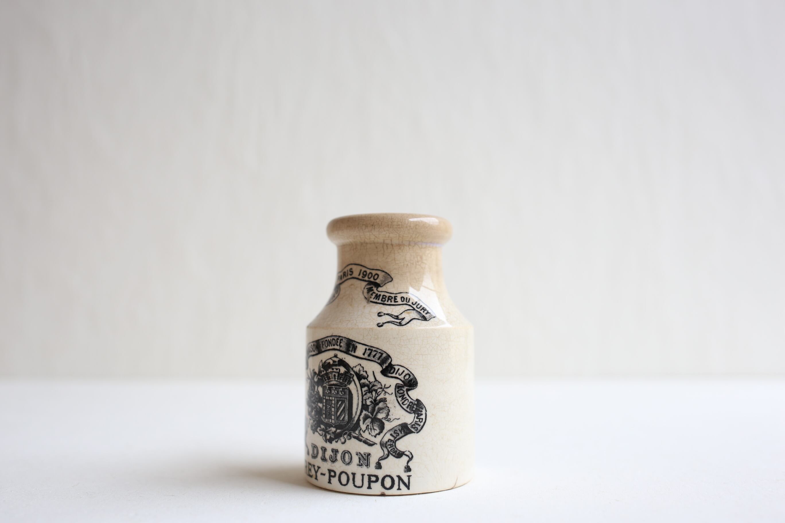 フランス アンティーク サルグミンヌ Sarreguemines 『GREY POUPON』 マスタードポット 小 N-01804 | EMUPARIS フランス アンティーク サルグミンヌ Sarreguemines 『GREY POUPON』 マスタードポット 小 N-01804 | EMUPARIS