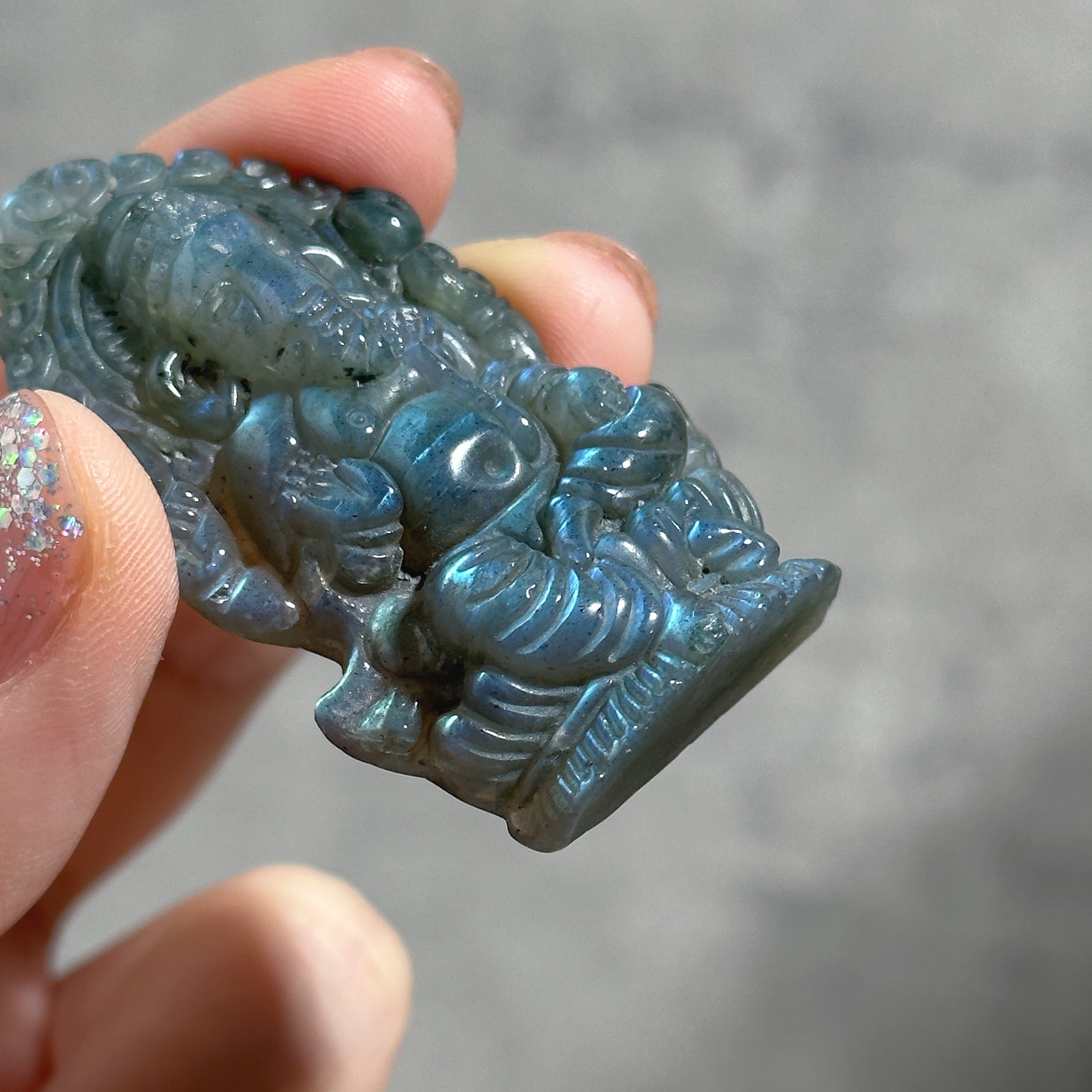 ラブラドライト ガネーシャ21◇ Labradorite Ganesha ◇天然石・鉱物