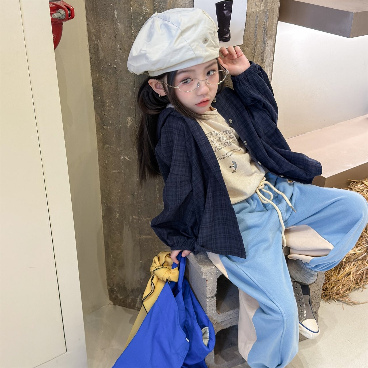 [bdiary] Seol Color Block Jogger Pants / [비다이어리] 세올배색조거팬츠