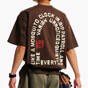 バックアーチロゴルーズフォルムTシャツ 2col   A00380