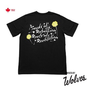 【RAISED BY WOLVES/レイズドバイウルブス】SEEDS OF REBELLION TEE Tシャツ / BLACK / SS24-12180