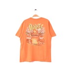 ハードロックカフェ コットン クルーネック 半袖 Tシャツ メンズM相当 Hard Rock CAFE オレンジ色 古着 @BB0485