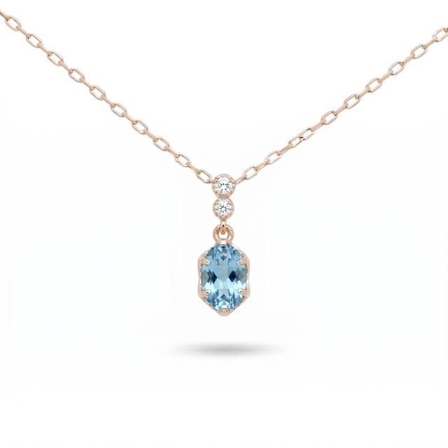 K10YG　ペリドット×ダイヤモンド0.01ct  ネックレス　【0208260】