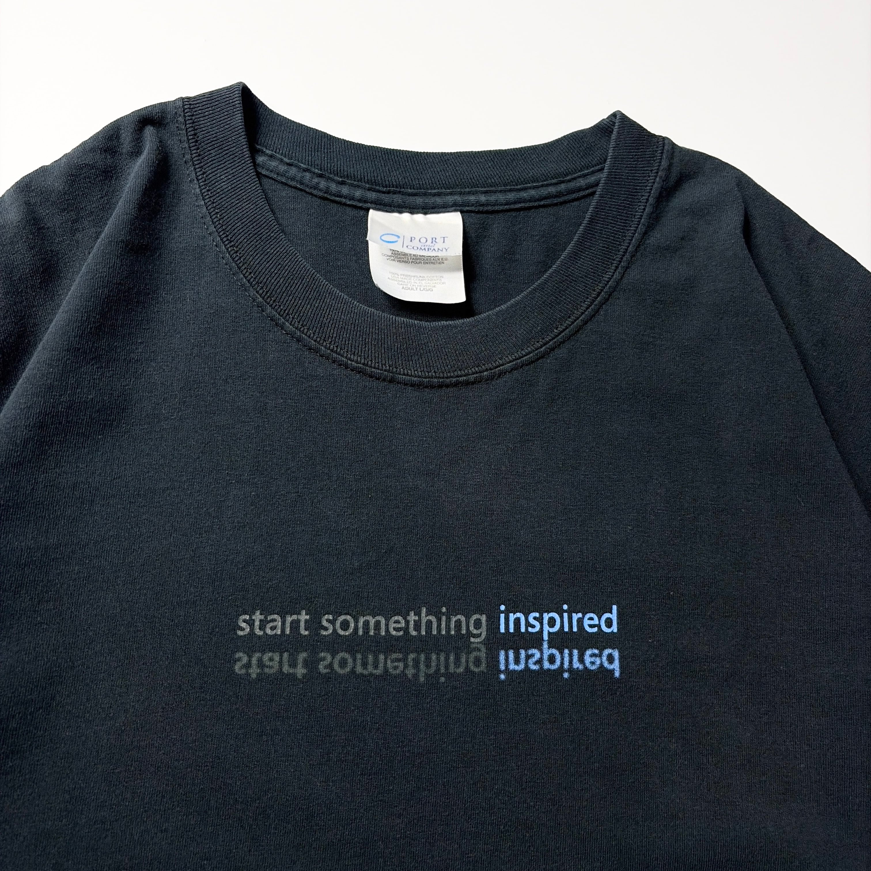 00s microsoft ''Inspired '' Minimal Logo　Tee