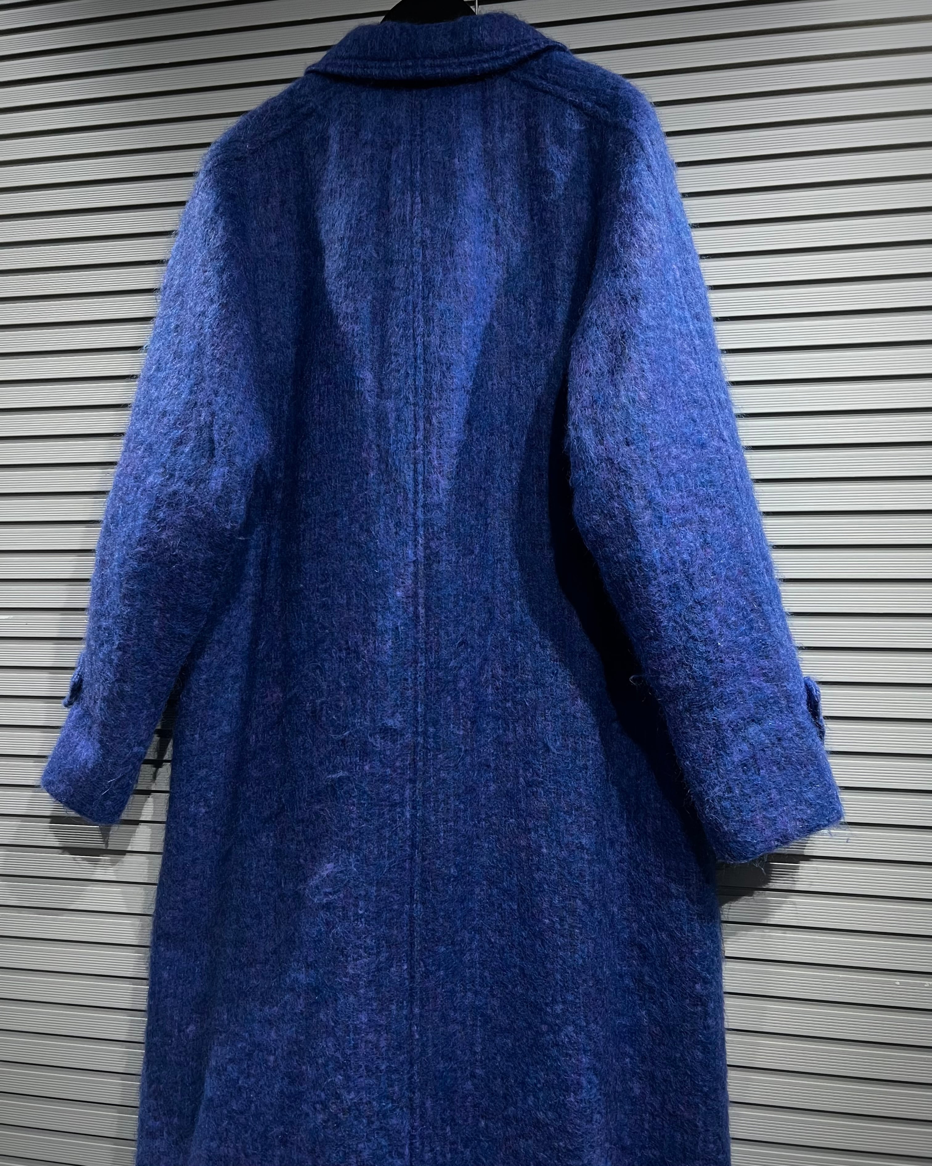 X VINTAGE】Beautiful Blue Mohair Blend Vintage Coat | Caka(カカ