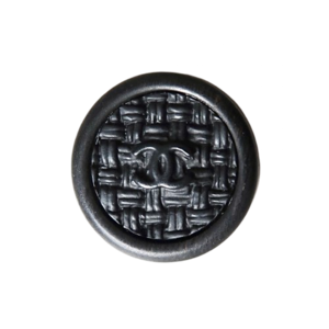 【VINTAGE CHANEL BUTTON】マットブラック ウッドボタン 20mm C-26060