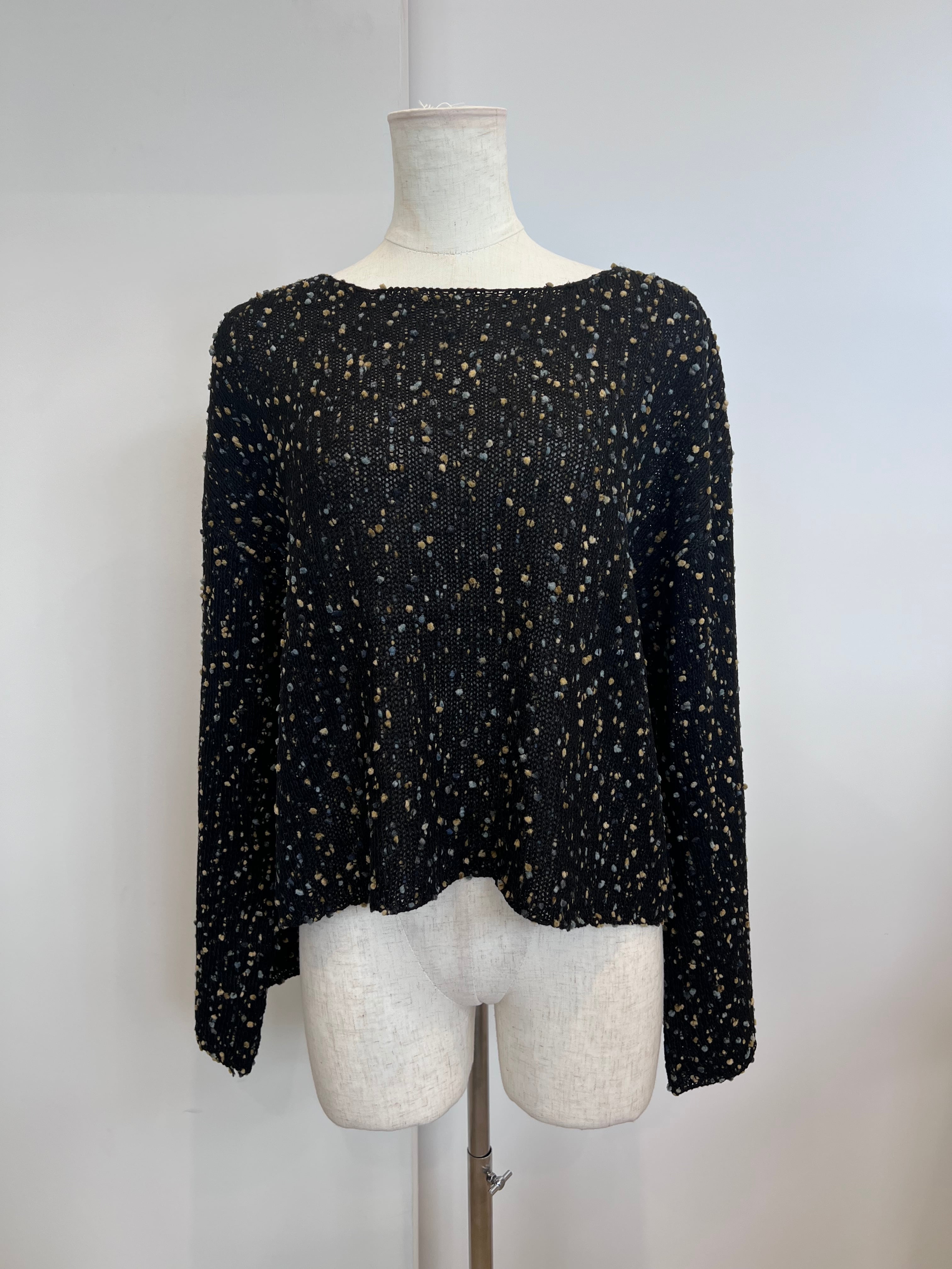 【SELECT】ponponヤーンワイドスリーブプルオーバー