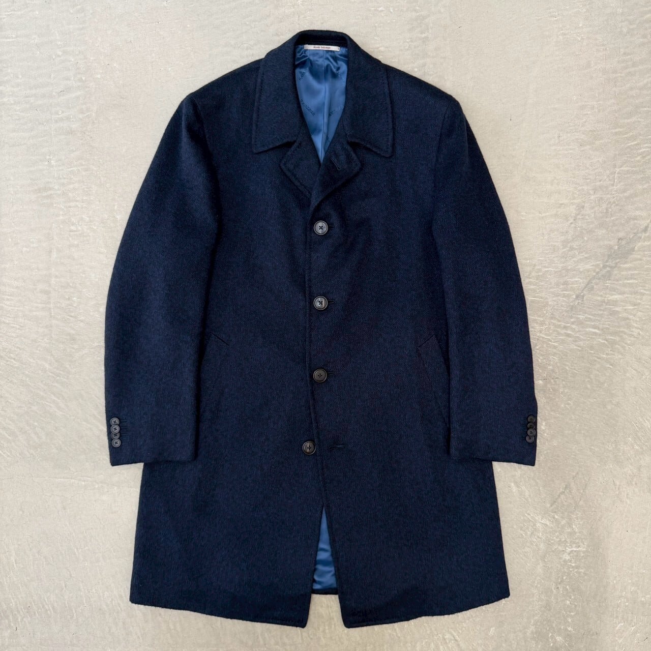 ラヴァッツォーロ コート キャメル シルク ネイビー 46 RAVAZZOLO Camel Silk Coat Navy 46 | ASSET VINTAGE アセットヴィンテージ