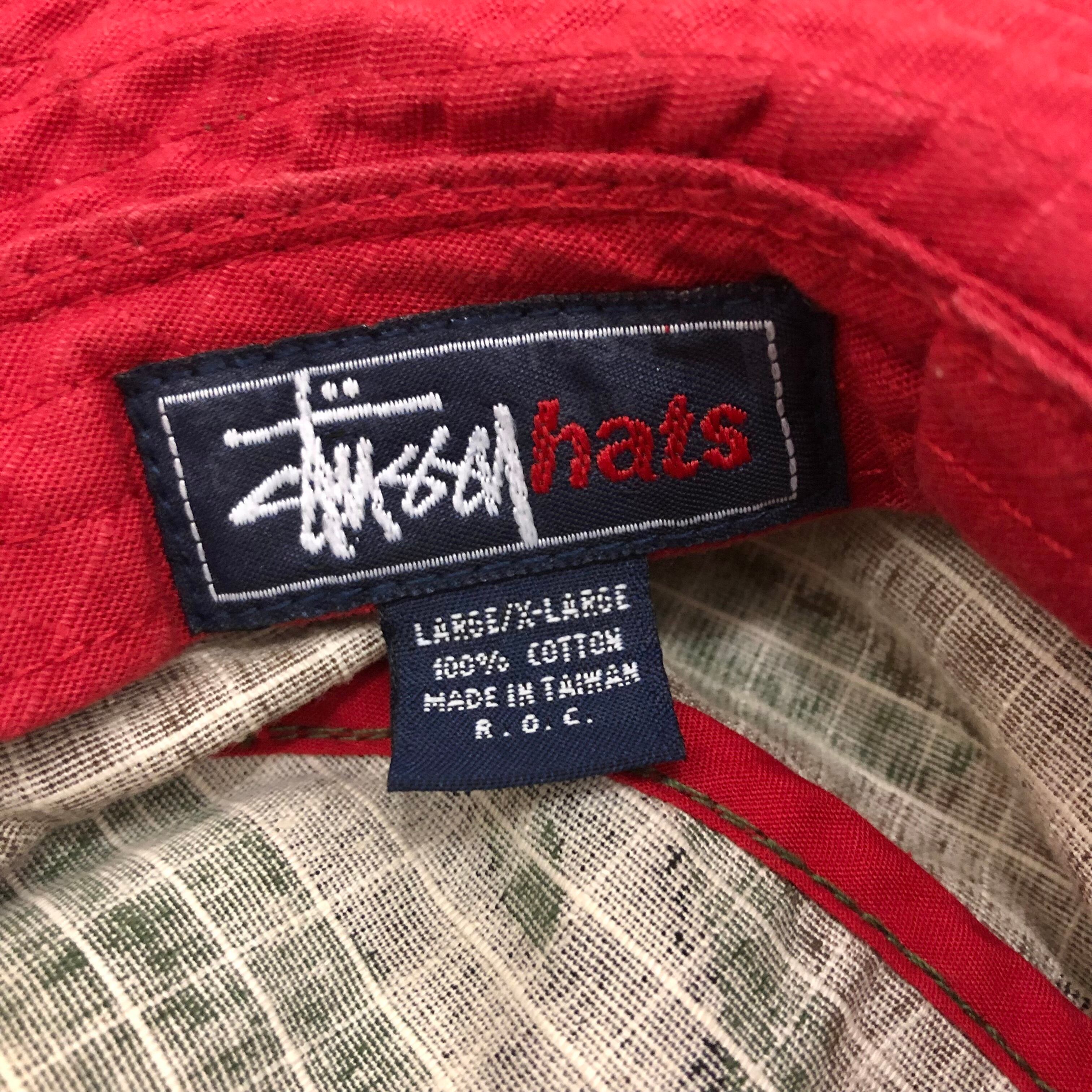 90s OLD STUSSY/Bucket hat/紺タグ/台湾製/L/XL/バケットハット