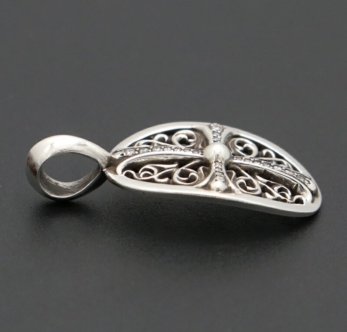 クCHROME HEARTS クロムハーツ パヴェダイヤ PENDANT CLSC OVAL DMND