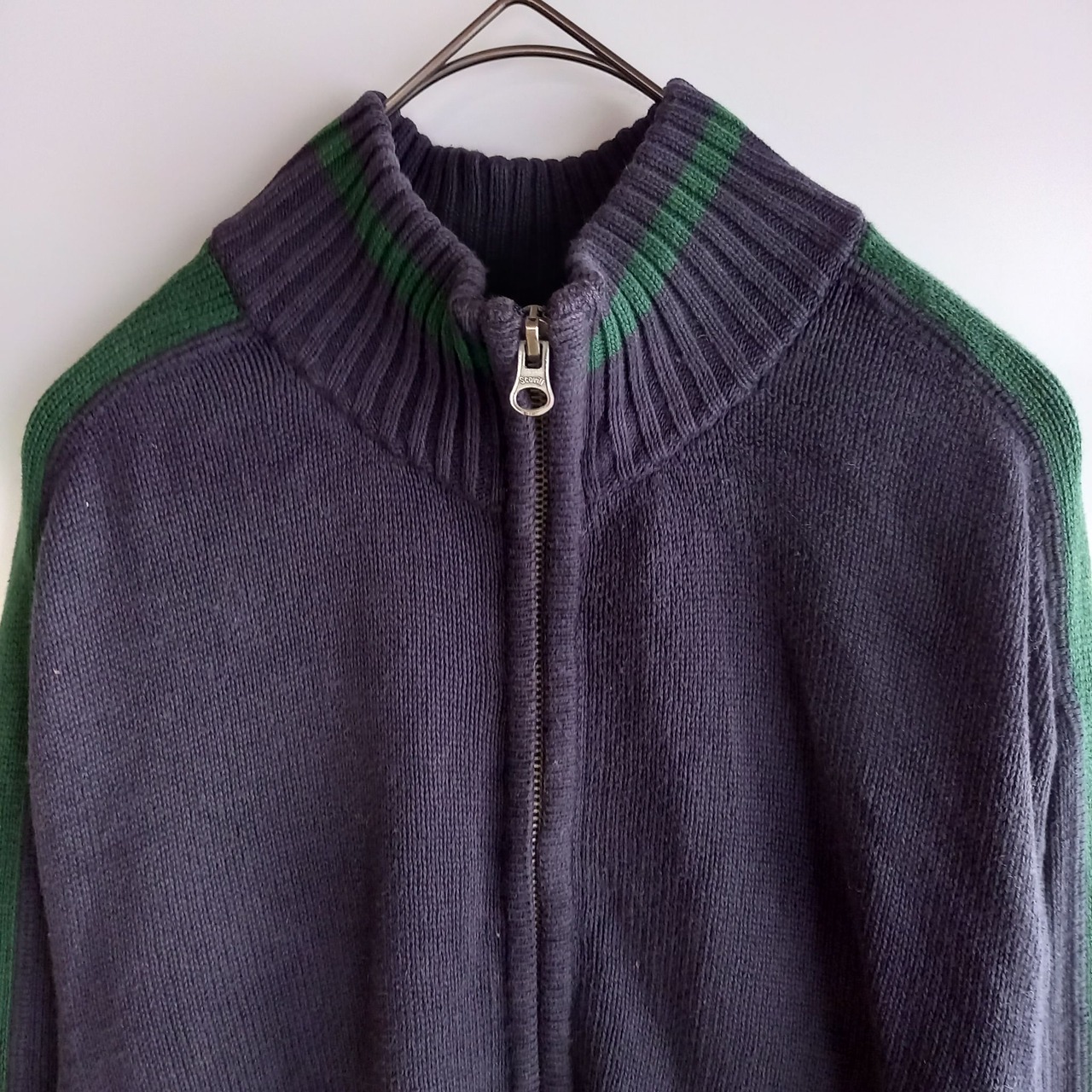 チャップス　フルジップ　コットンセーター　ネイビー　S/P