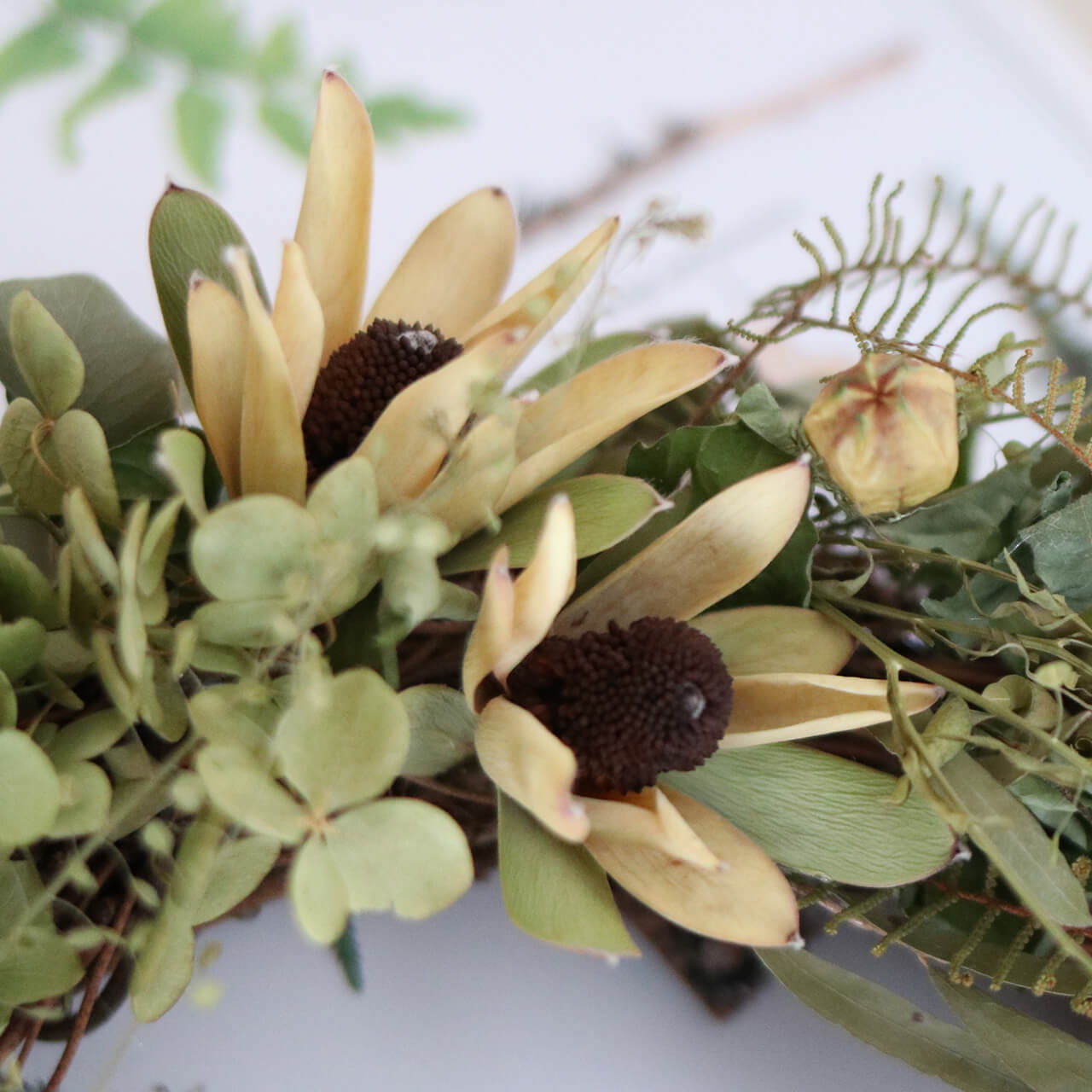 フラワーリース約30cm ボタニカル風