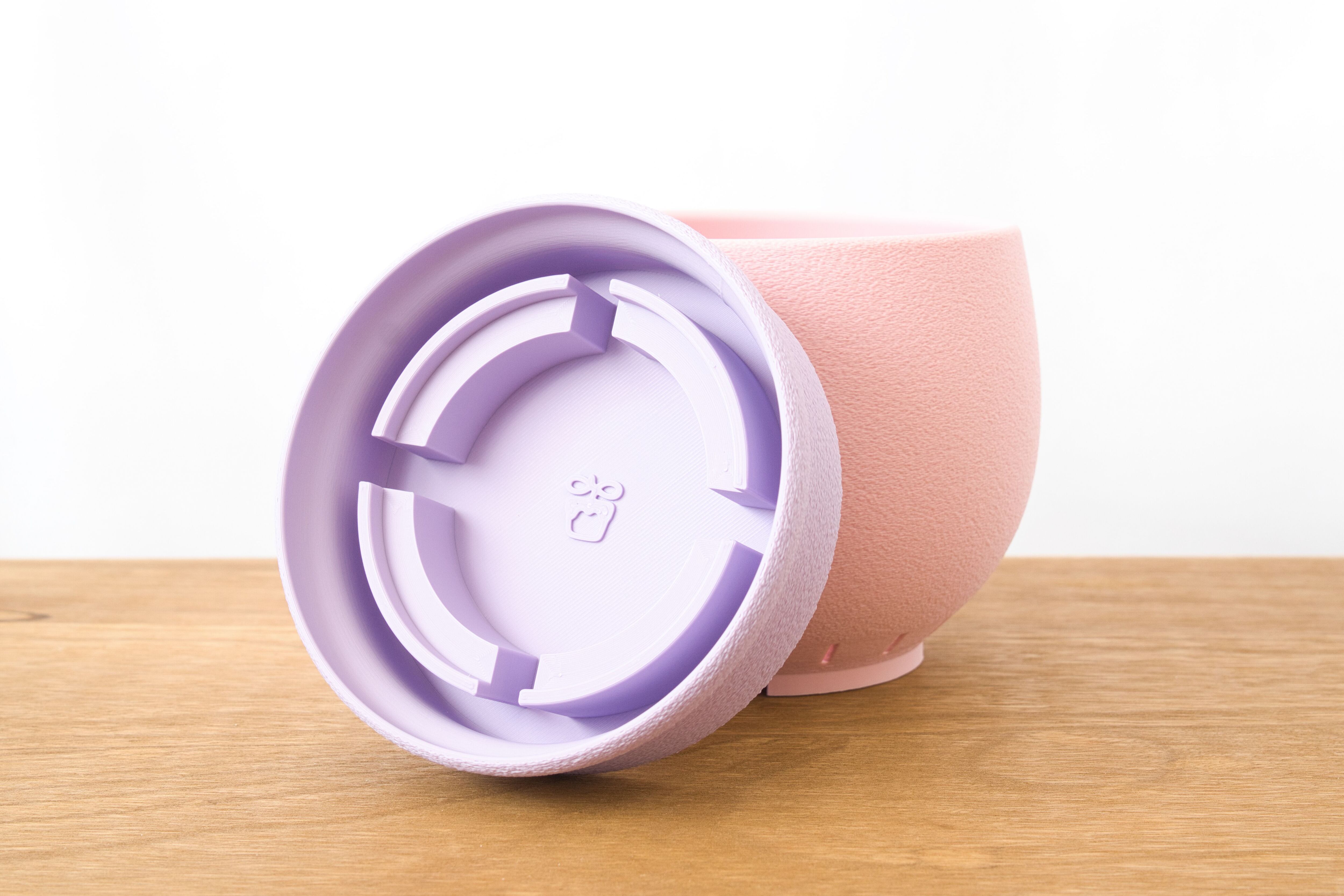 受け皿鉢(4号サイズ)｜ピンク×パープル | みどりのグリーンSHOP