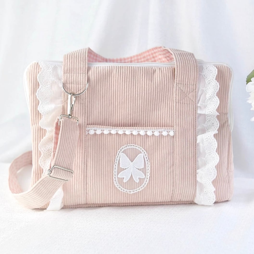 リボンモチーフ フリルキャリーバッグ 00110