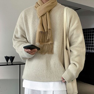 シンプルラウンドネックニット　MT0080360